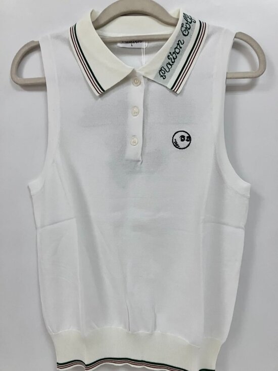 Malbon Tops - Malbon Women Sleeveless Knit Golf Tank Top Slim Fit Summer Vest